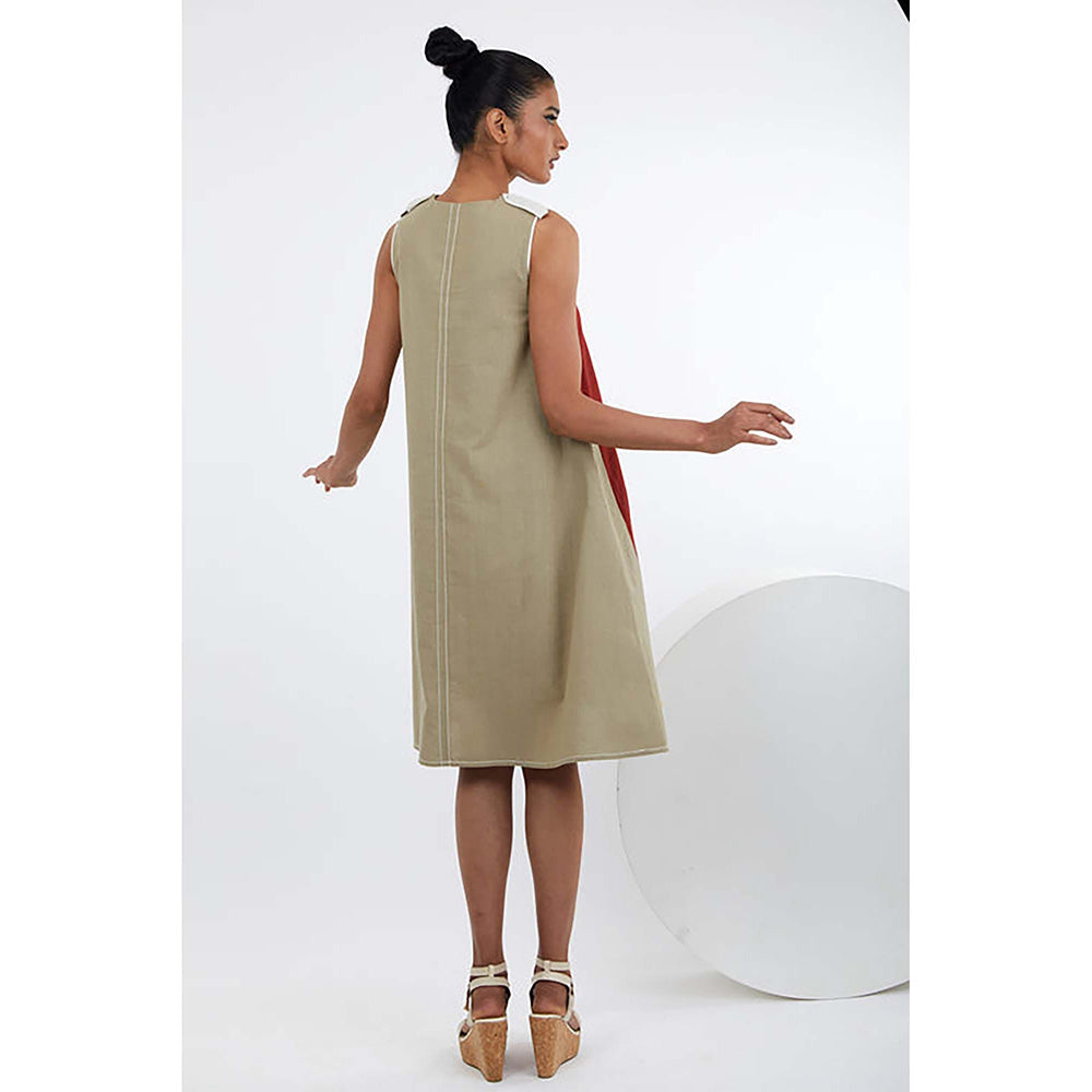 MADDER MUCH Muyu - Shoulder Tab Sleeveless A-Line Dress