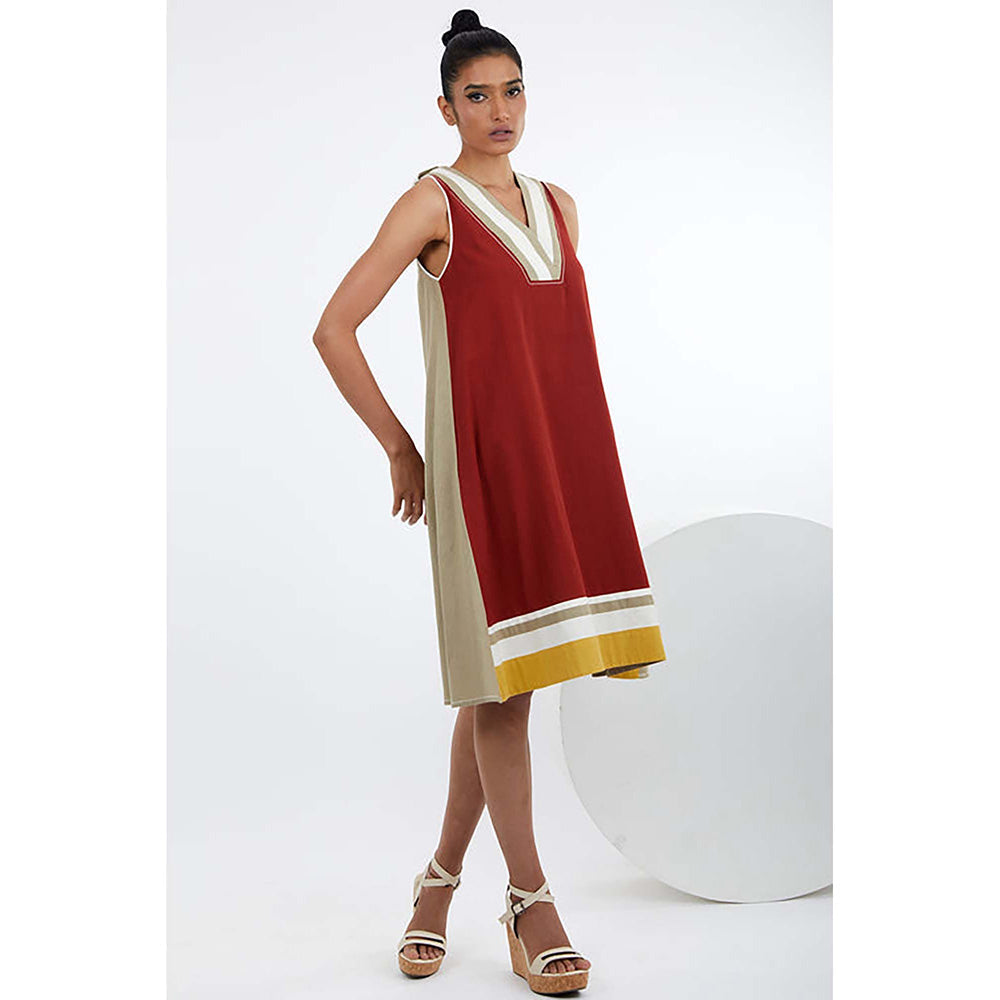 MADDER MUCH Muyu - Shoulder Tab Sleeveless A-Line Dress