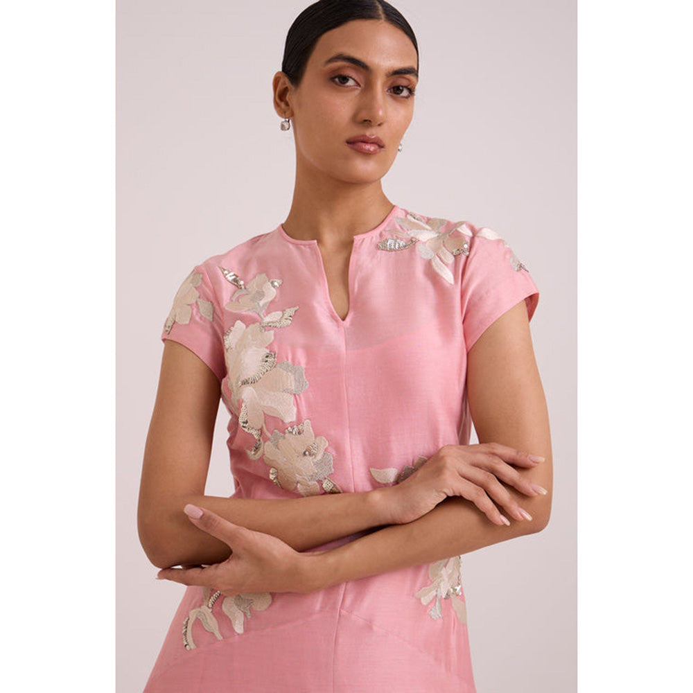 MADDER MUCH Lizzy - Blush Pink Prism Long Dress