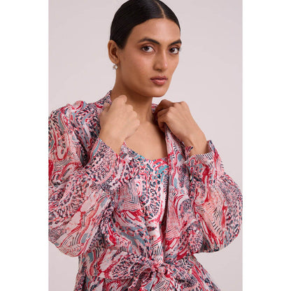 MADDER MUCH Joanne - Tropical Buzz Trench Jacket Set