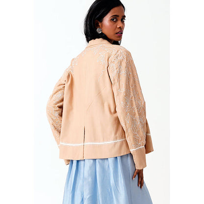 MADDER MUCH Latte Bree - Vintage Embroidered Blazer