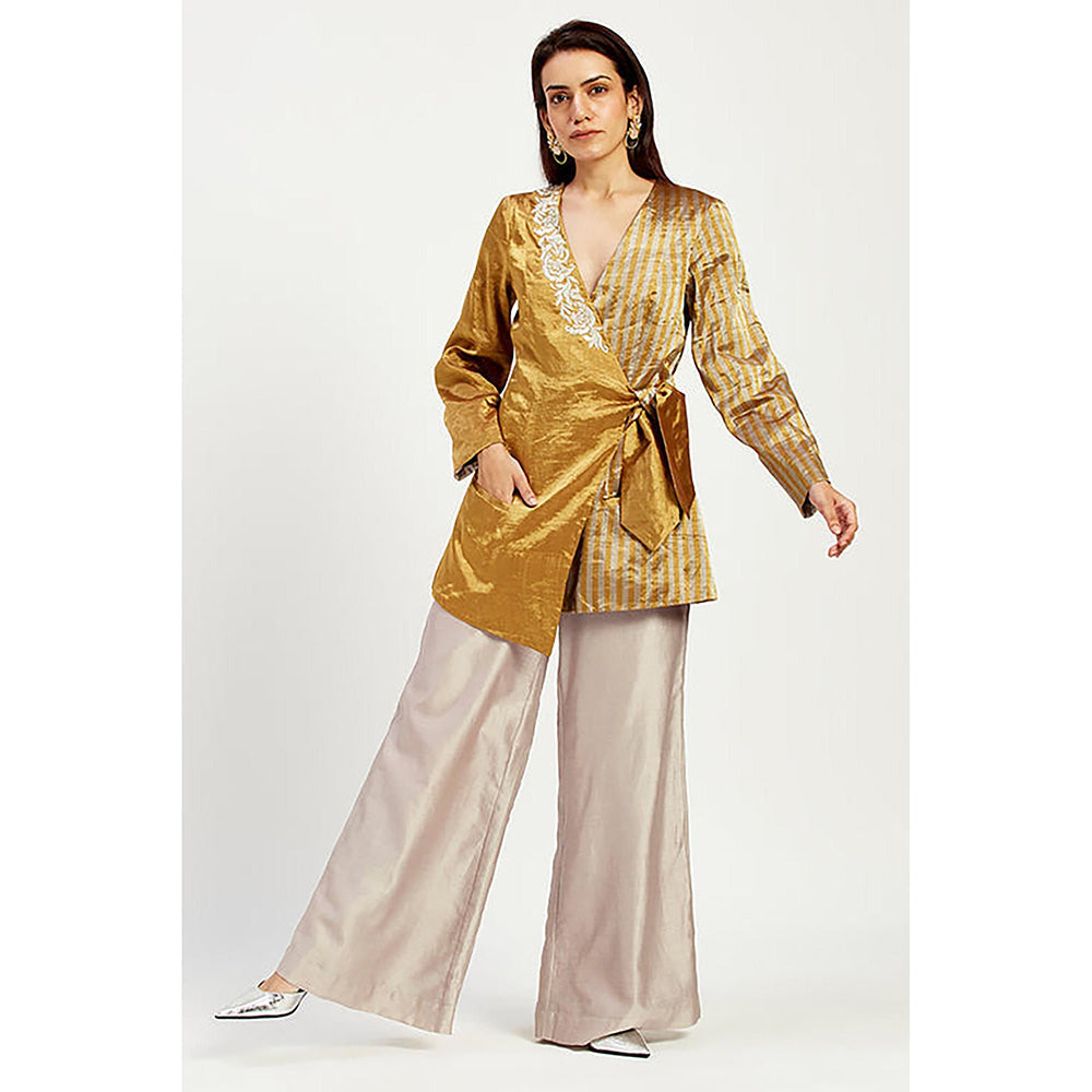 MADDER MUCH Cusco - Golden Bow Blazer with Pant