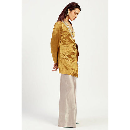 MADDER MUCH Cusco - Golden Bow Blazer with Pant