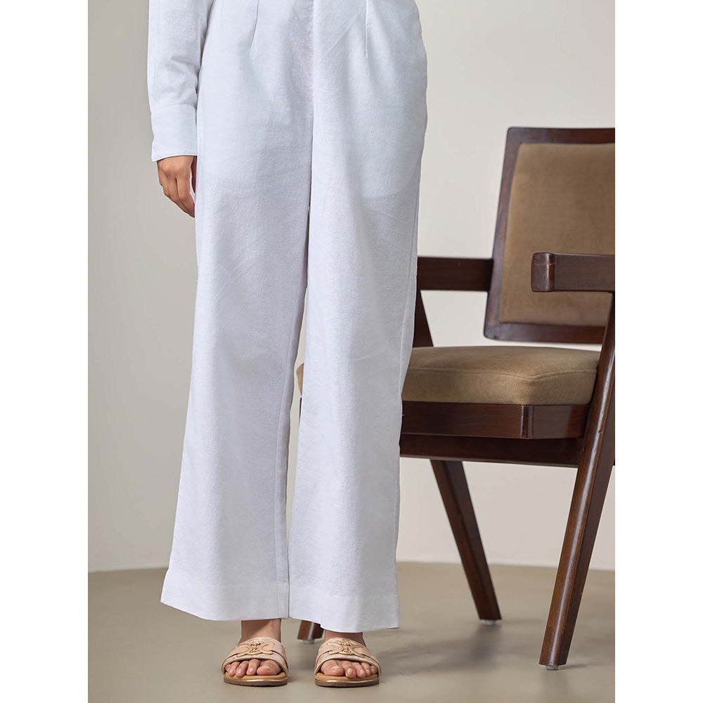 Maisolos White Wave Shirt with Pant (Set of 2)