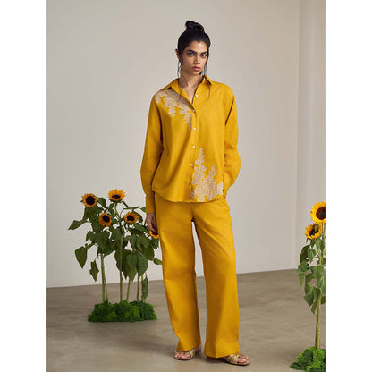 Maisolos Blair Mustard Shirt with Pant (Set of 2)