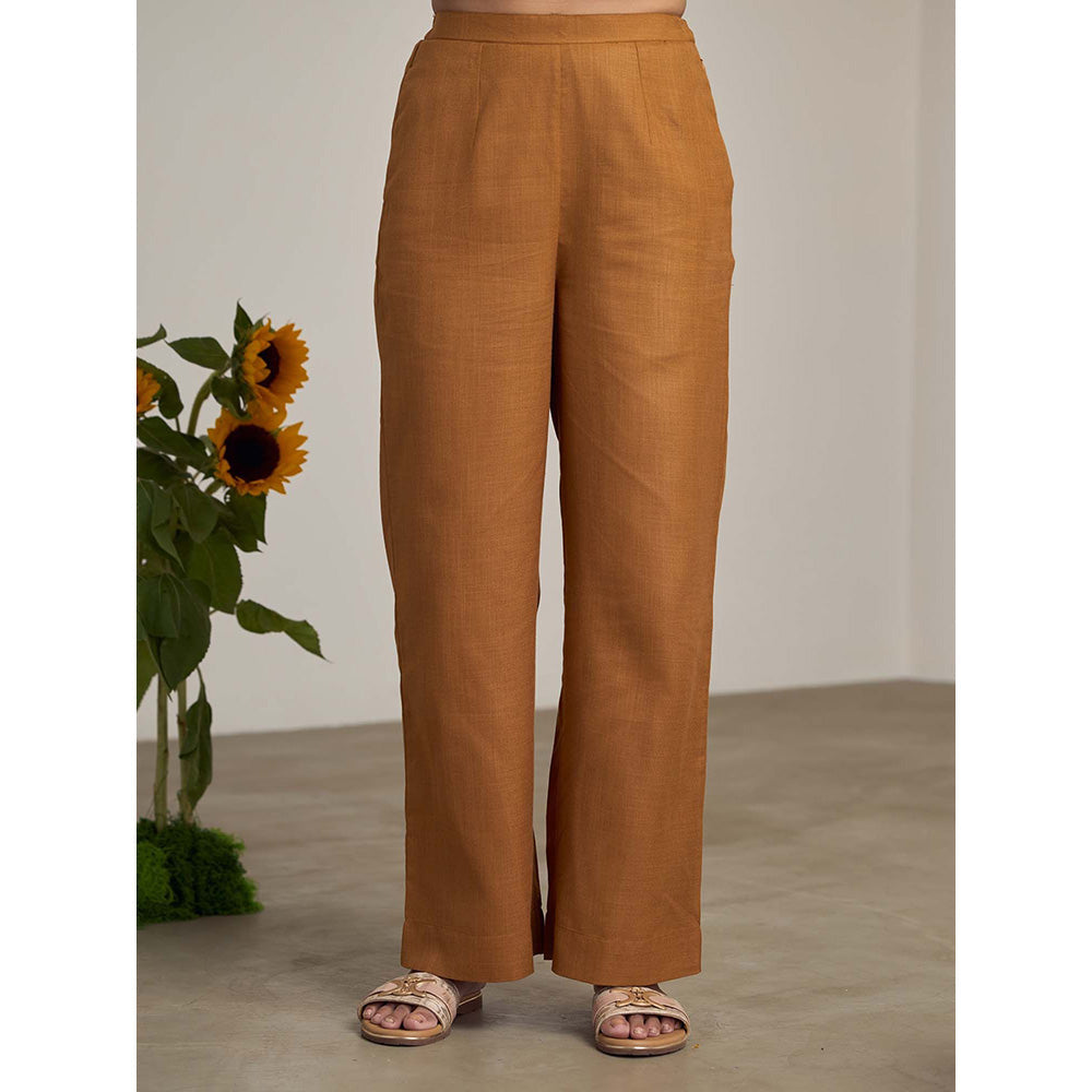 Maisolos Sand Dunes Brown Top with Pant (Set of 2)