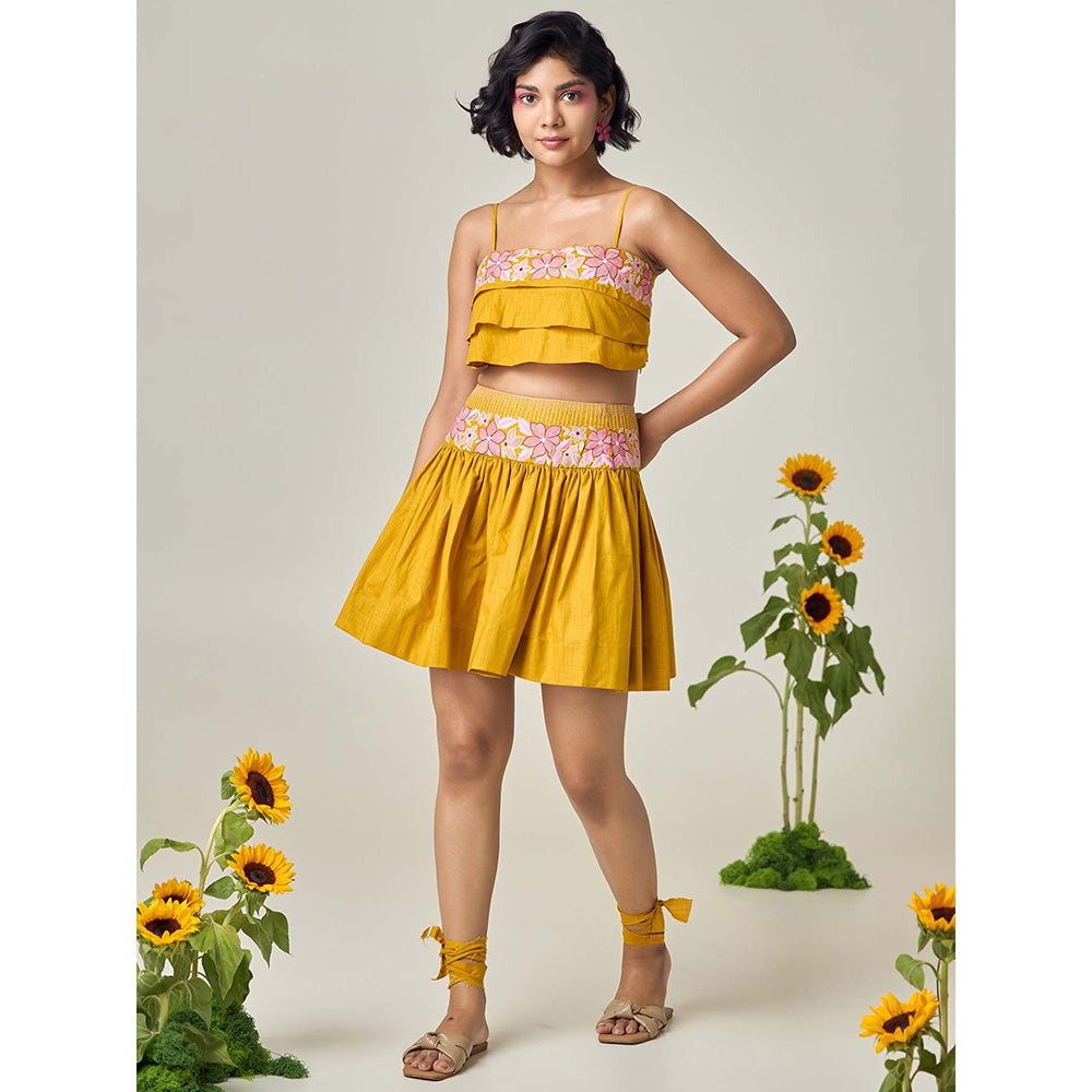 Maisolos Blair Layered Mustard Co -Ord (Set of 2)