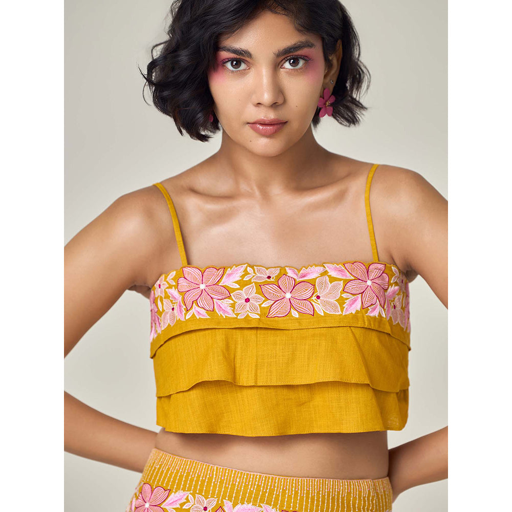 Maisolos Blair Layered Mustard Co -Ord (Set of 2)