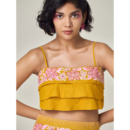 Maisolos Blair Layered Mustard Co -Ord (Set of 2)