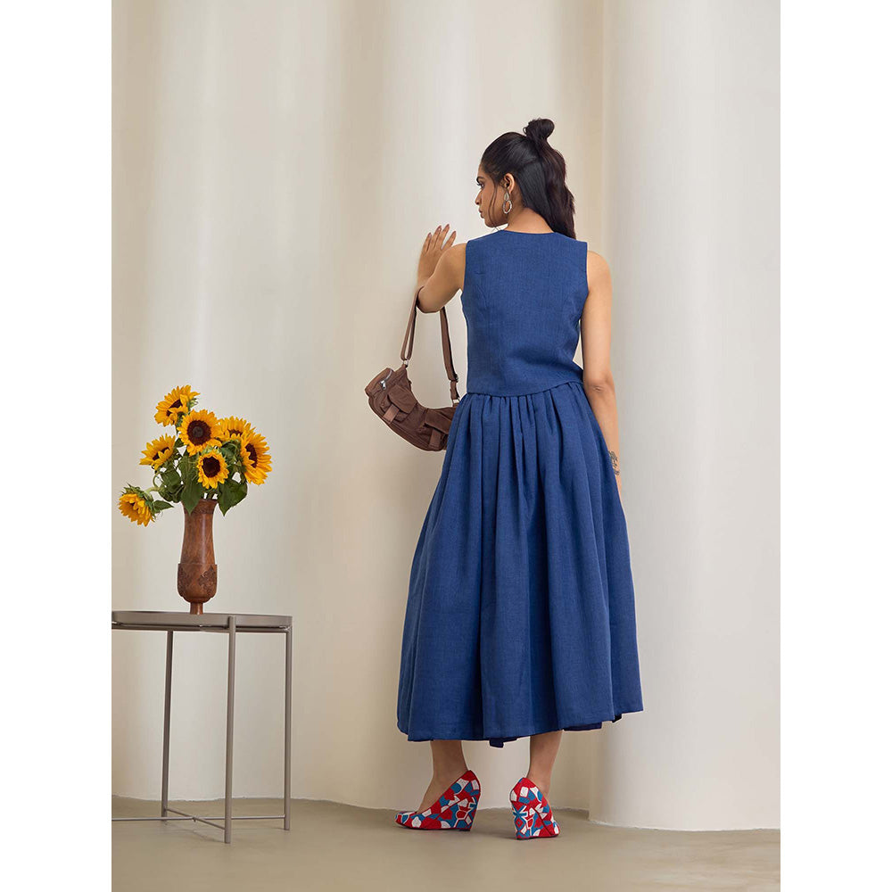 Maisolos Alina Skirt Blue Co-Ord (Set of 2)