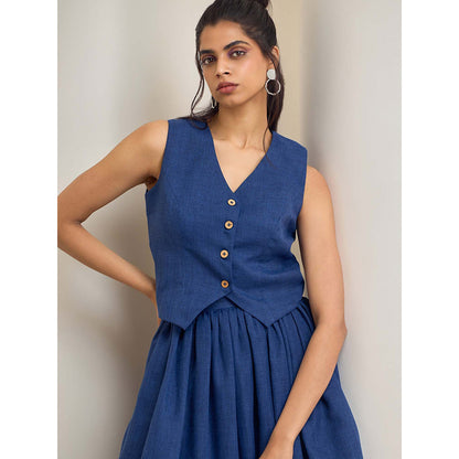 Maisolos Alina Skirt Blue Co-Ord (Set of 2)