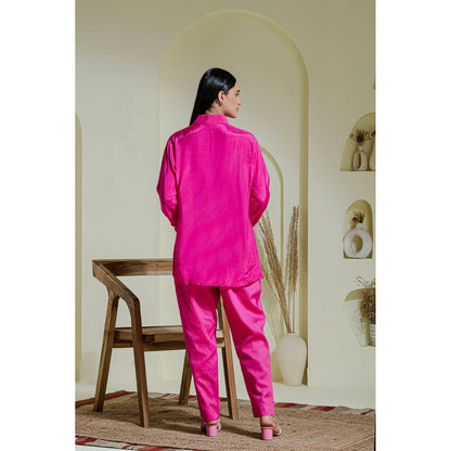 Maive Magenta Hand Embroidered Co-Ord (Set of 2)