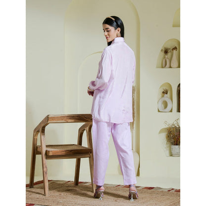 Maive Lavender Hand Embroidered Co-Ord (Set of 2)