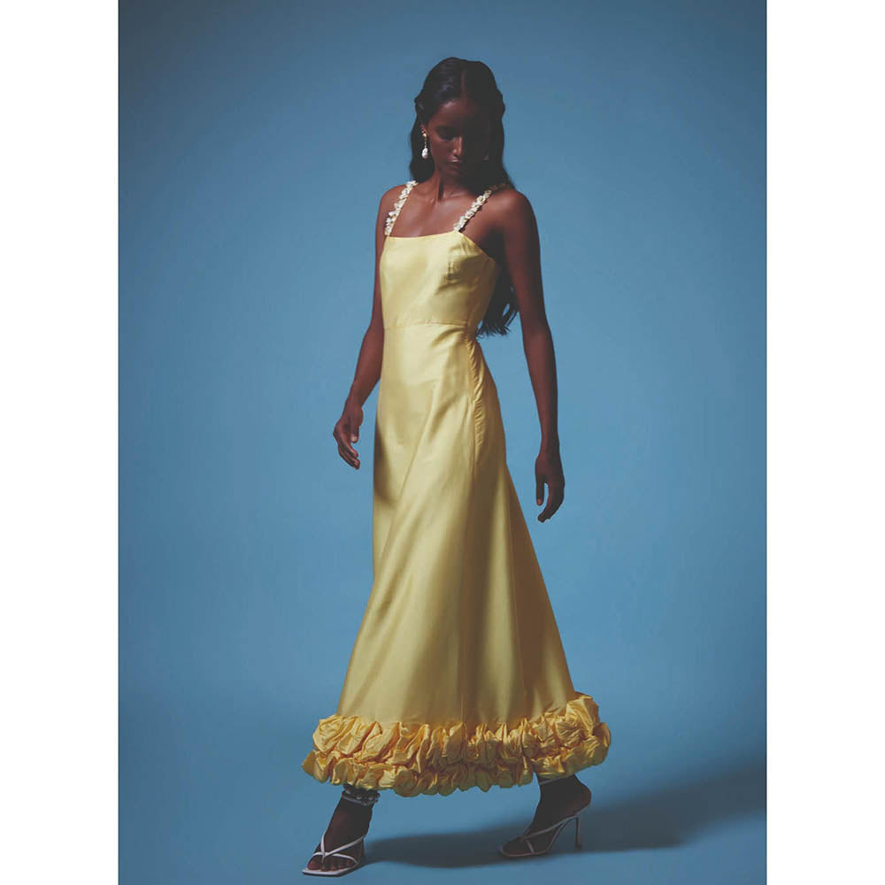MALIE Yellow Margherita Dress