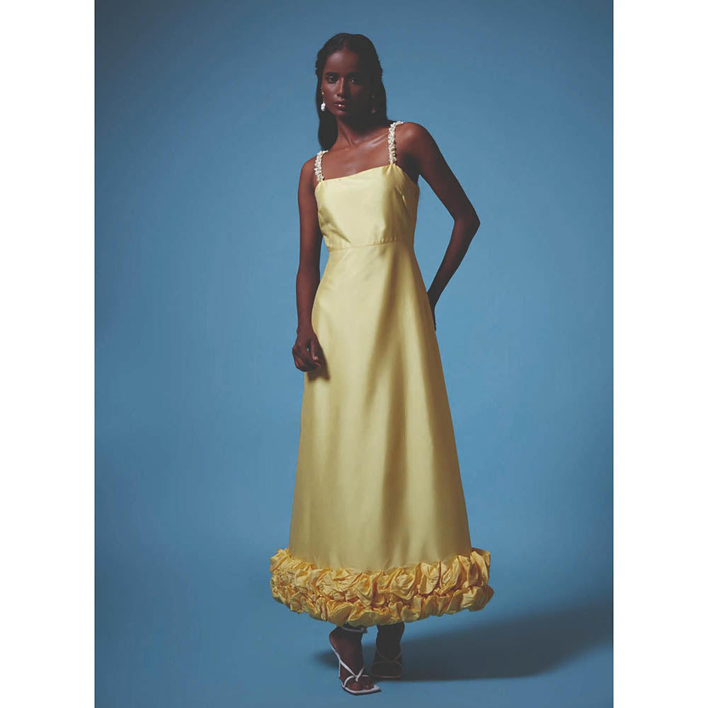MALIE Yellow Margherita Dress