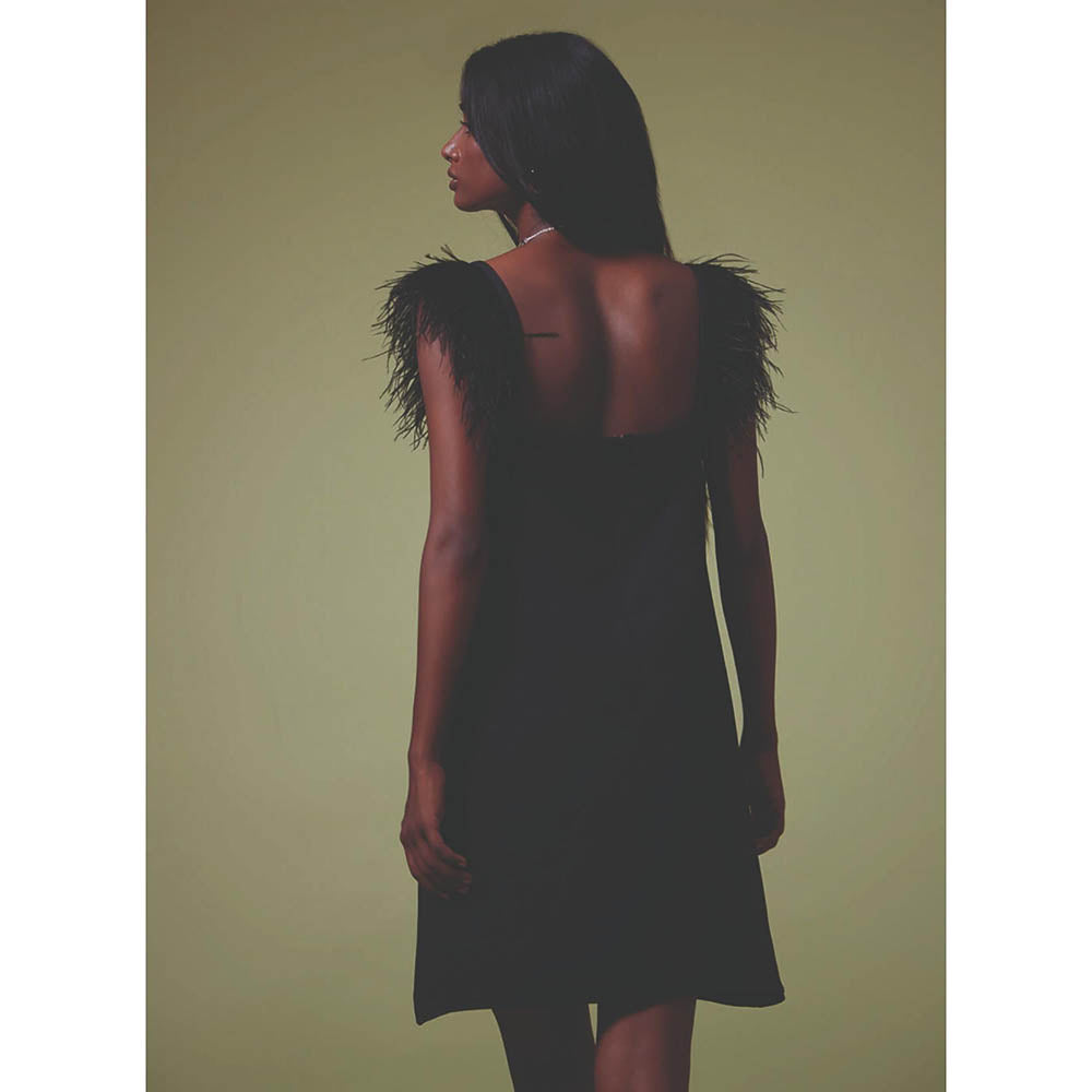 MALIE Black A-Line Casablanca Dress