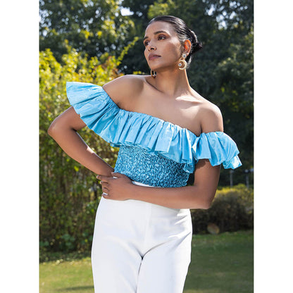 MALIE Dove Blue SKYLAR Crop Top