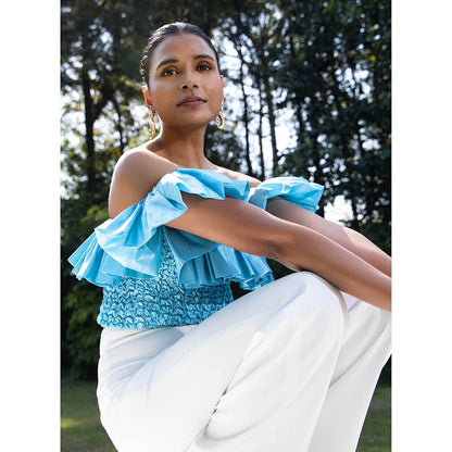 MALIE Dove Blue SKYLAR Crop Top