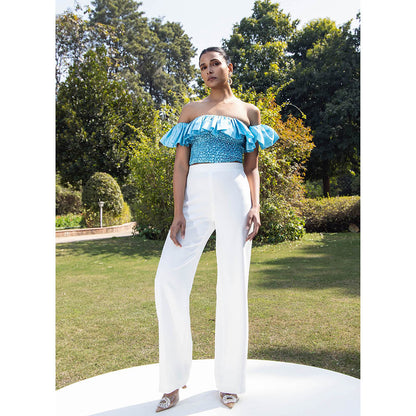 MALIE Dove Blue SKYLAR Crop Top