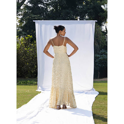 MALIE Gold Cream White LUMINO Dress
