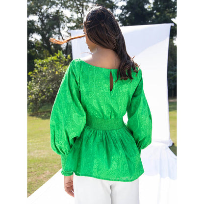 MALIE Spring Green GABI Top