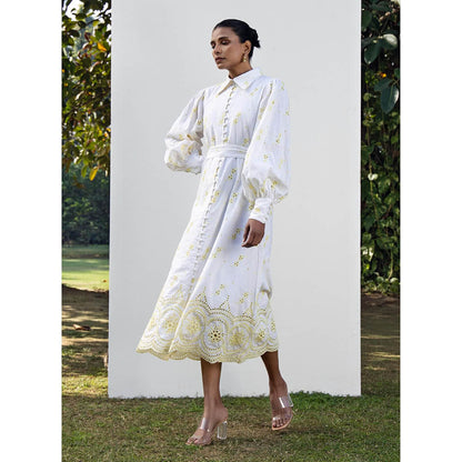 MALIE White & Yellow AVERY Dress (Set of 2)