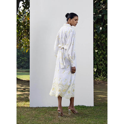 MALIE White & Yellow AVERY Dress (Set of 2)