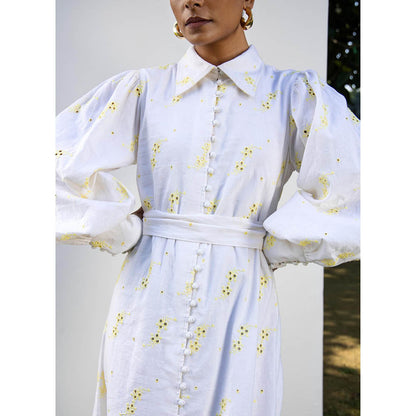 MALIE White & Yellow AVERY Dress (Set of 2)