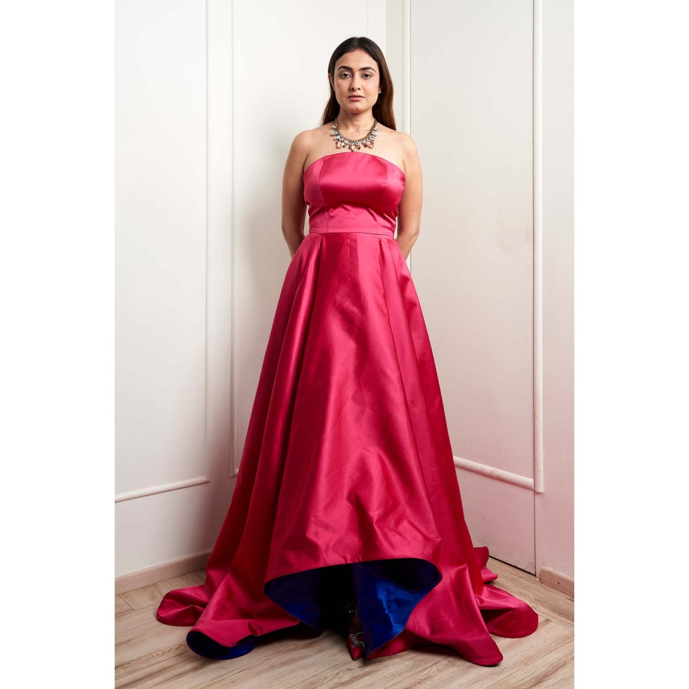 MALIKA GUPTA Pink Audrey Solid Gown