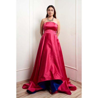 MALIKA GUPTA Pink Audrey Solid Gown