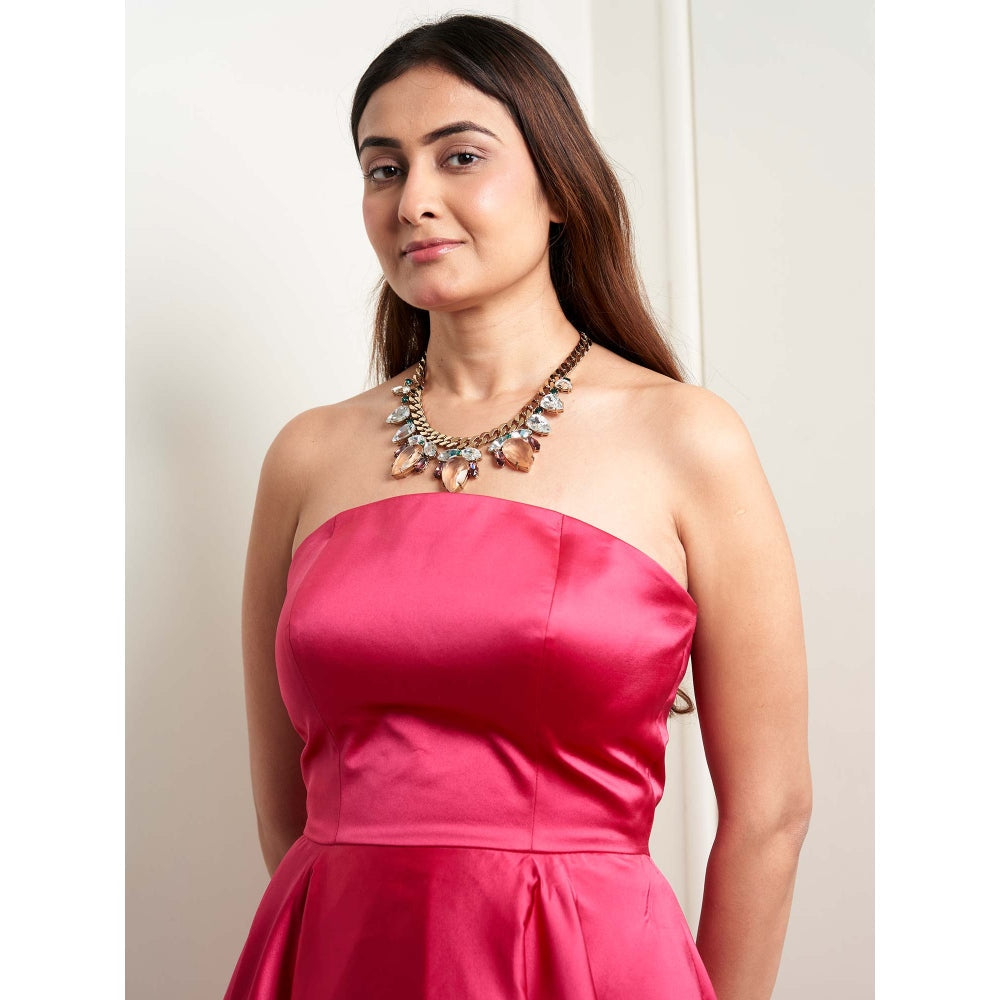 MALIKA GUPTA Pink Audrey Solid Gown