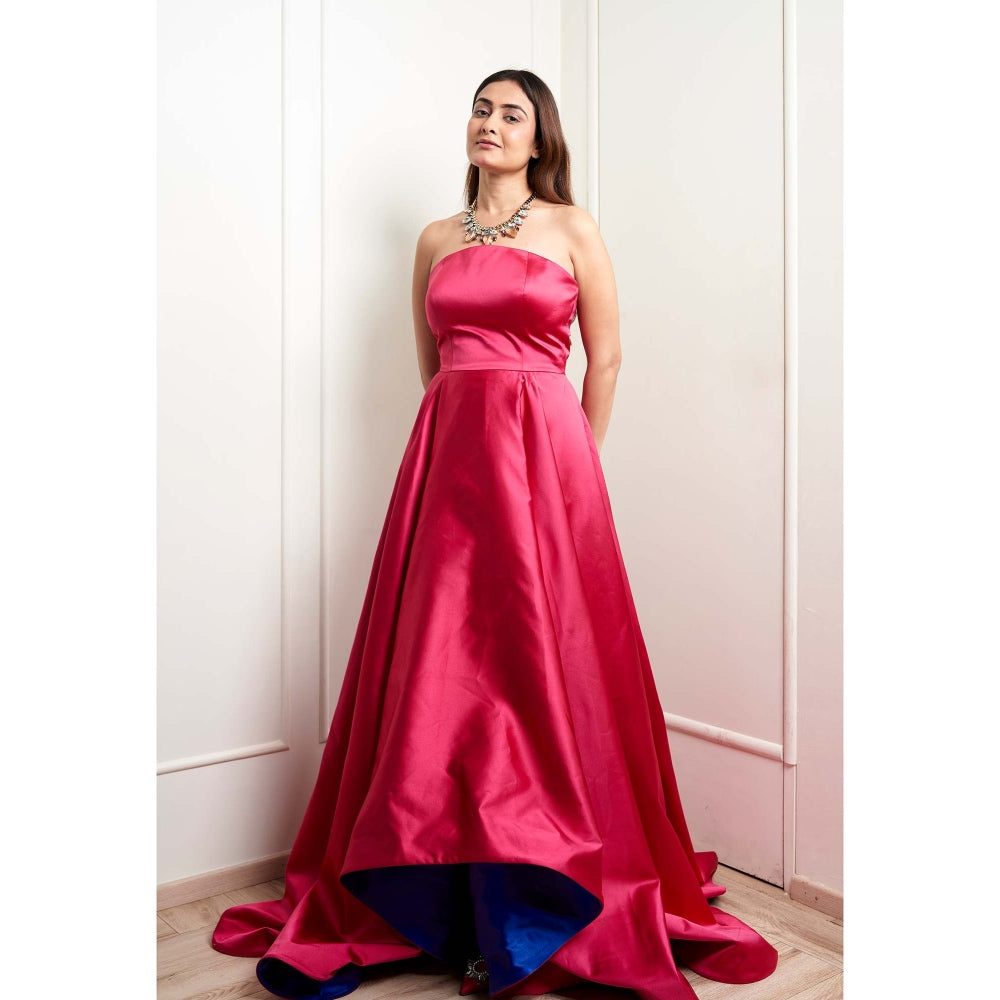 MALIKA GUPTA Pink Audrey Solid Gown