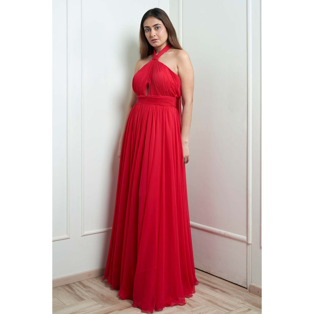 MALIKA GUPTA Coral Monroe Solid Gown