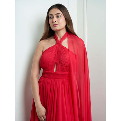 MALIKA GUPTA Coral Monroe Solid Gown