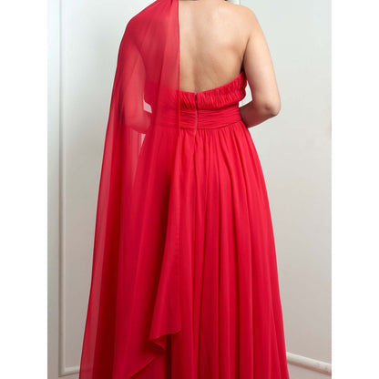 MALIKA GUPTA Coral Monroe Solid Gown