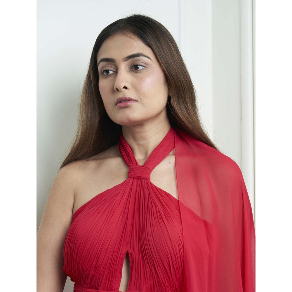 MALIKA GUPTA Coral Monroe Solid Gown
