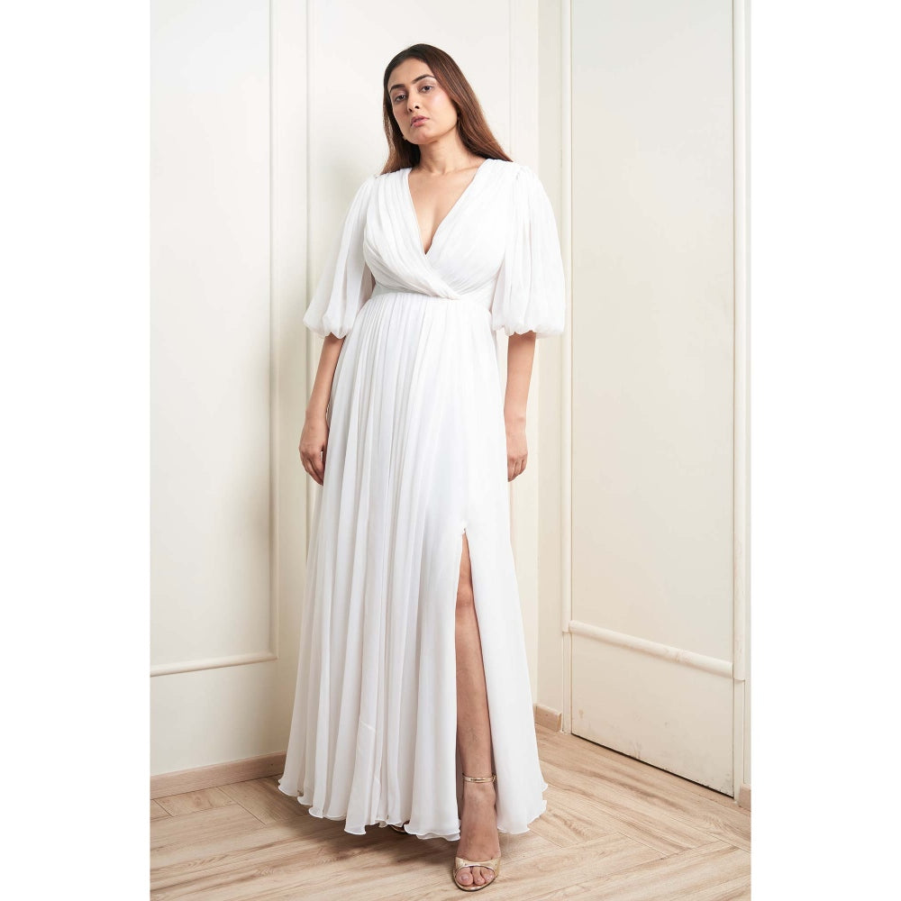 MALIKA GUPTA White Lydia Solid Gown
