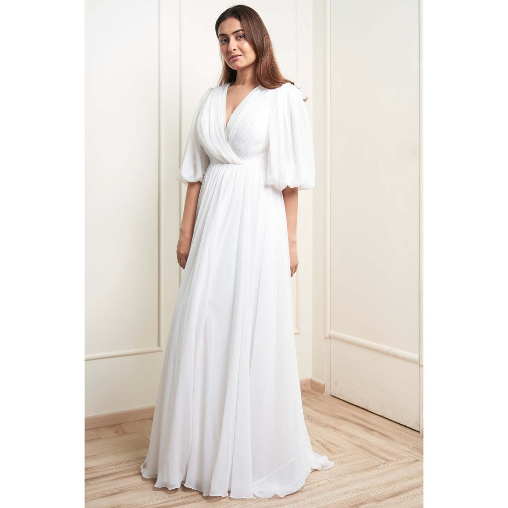MALIKA GUPTA White Lydia Solid Gown