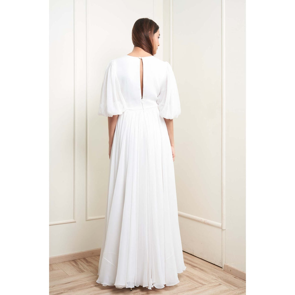 MALIKA GUPTA White Lydia Solid Gown