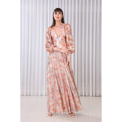 MANDIRA WIRK Willow Printed Sequins Dress