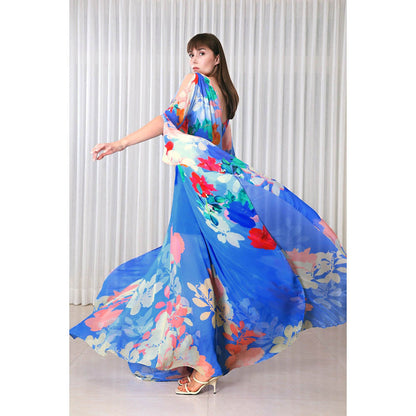 MANDIRA WIRK Hibiscus Placement Printed Kaftan