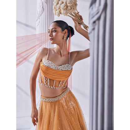 MANDIRA WIRK Ombre Top with Skirt (Set of 4)