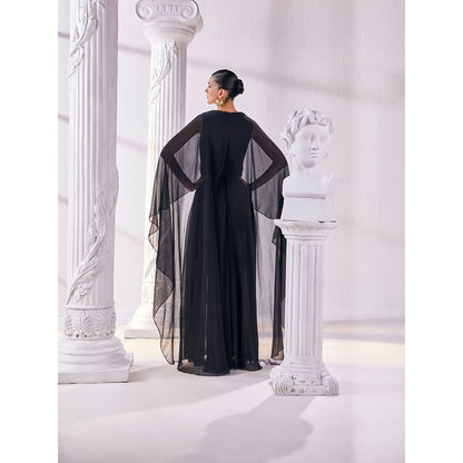 MANDIRA WIRK Black Kaftan Gown