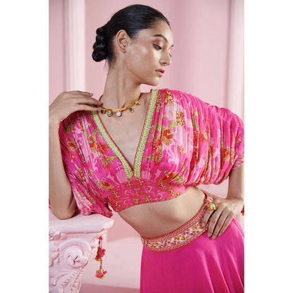 MANDIRA WIRK Women's Leyla Embellished Lehenga with Blouse and Dupatta (Set of 3)