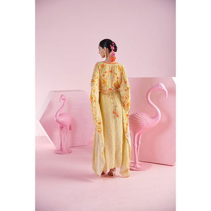 MANDIRA WIRK Women'S Ada Kaftan Dress with Belt (Set of 2)