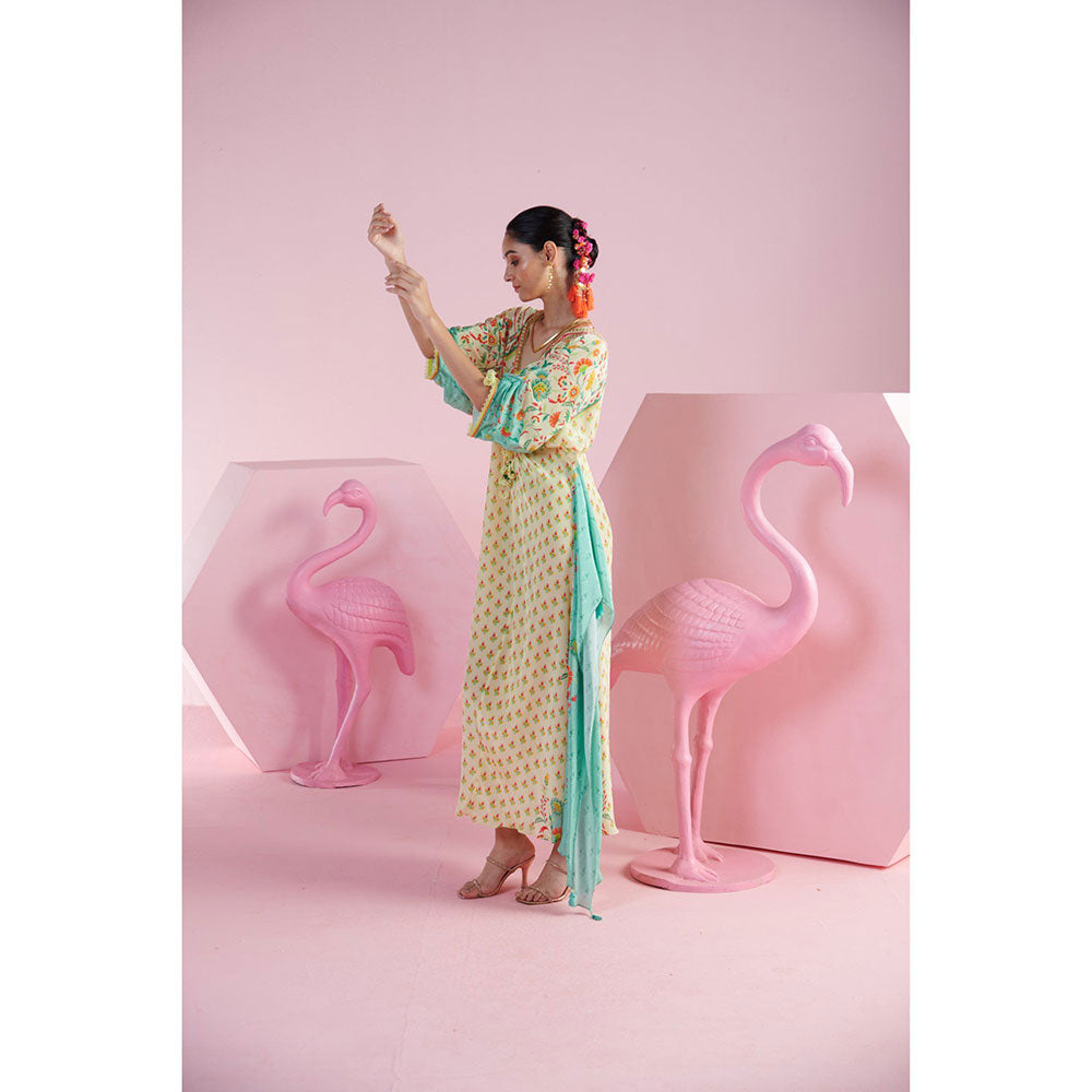 MANDIRA WIRK Women'S Seyda V-Neck Kaftan Dress