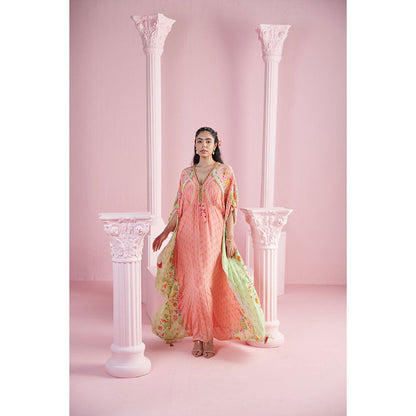 MANDIRA WIRK Women'S Sirin V-Neck Kaftan Dress