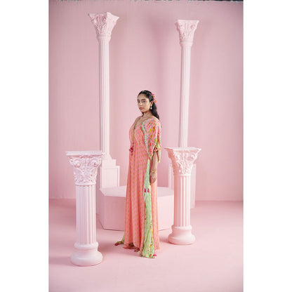 MANDIRA WIRK Women'S Sirin V-Neck Kaftan Dress