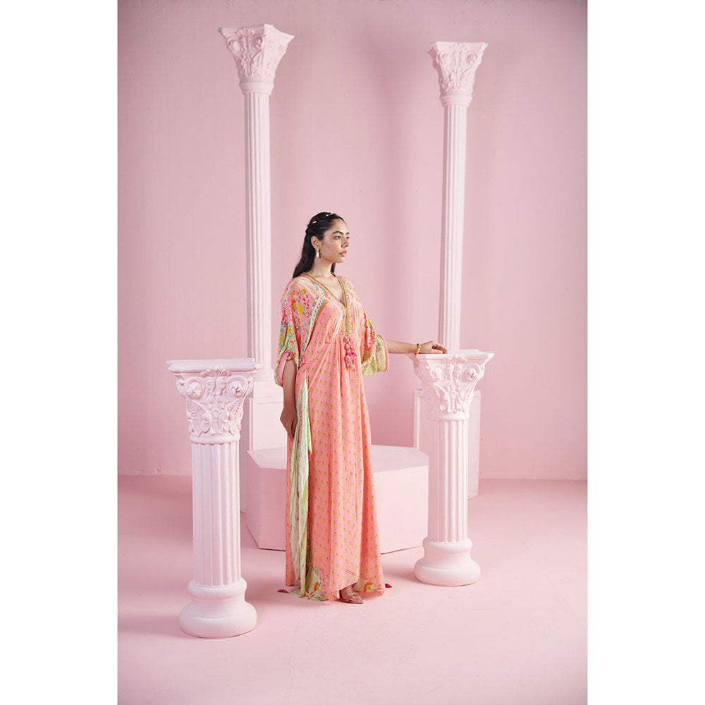 MANDIRA WIRK Women'S Sirin V-Neck Kaftan Dress