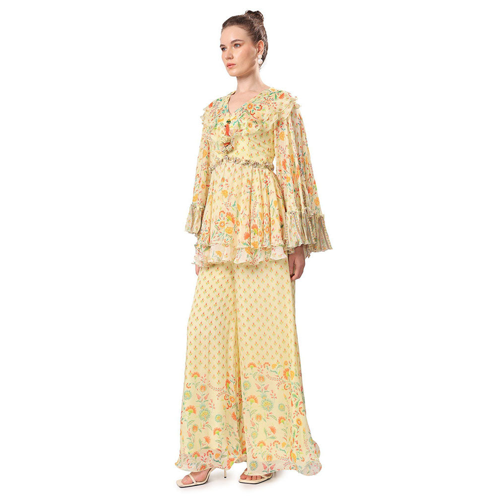 MANDIRA WIRK Women'S Nisa Floral Kurti with Palazzo (Set of 2)